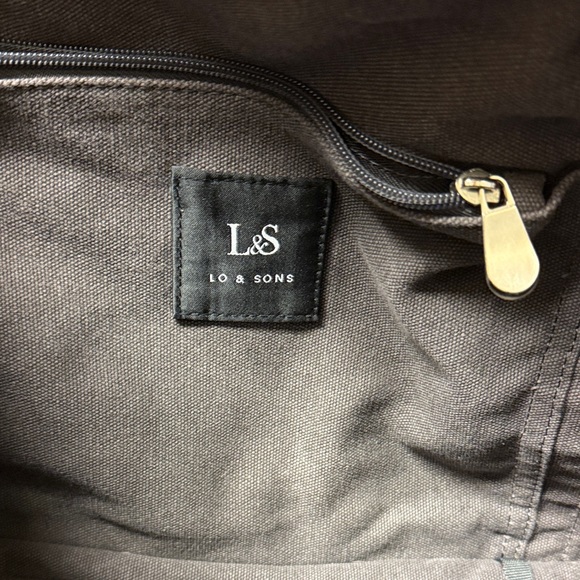 Set of 2 Lo & Sons Catalina Gray Canvas Tote Bags - Picture 4 of 6